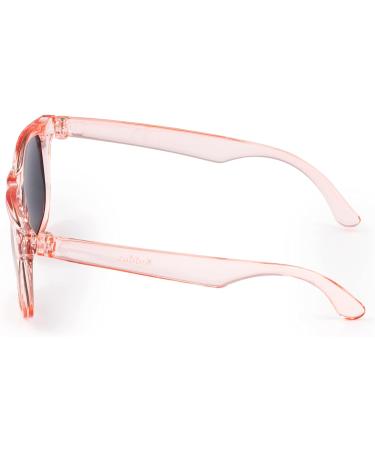 Kiddus Polarized UV400 CAT4 Baby Sunglasses | Unbreakable Lenses | Flexible Legs | BPA Free | Transparent Pink - Rose Gold Mirror - Buy Online on GoSupps.com