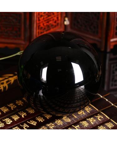1Pcs Natural Black Obsidian Ball Crystal Stone Sphere Minerals Specimen Suitable for Home Raw Stones and Minerals Stone Mineral Specimen (Size : 60-65mm) - Buy Online on GoSupps.com