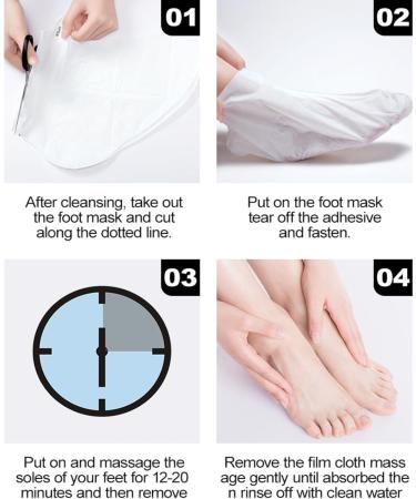 Foot Peel Mask for Hard Skin 2 Pairs Foot Care Foot Moisturiser Exfoliating Sock Hydrating Peeling Foot Mask Foot Exfoliator Foot Masks for Callus Remove Repair Cracked Heel Dead Dry Skin(Rose) - Buy Online on GoSupps.com