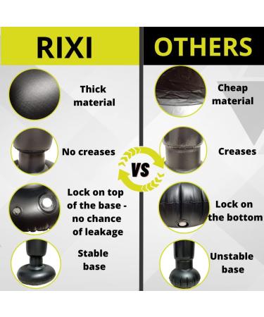 Rixi Ninja Kids Punching Bag Set | 63 inch Inflatable Black-Yellow Punching Bag for 3-12 Years Old | Includes Boxing Gloves and Air Pump - Buy Online on GoSupps.com