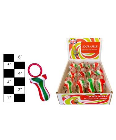 20 X Giant Sour Apple Rock Dummy Uk Made Party Favours Cake Decoration Handmade Dummies Display Box Included