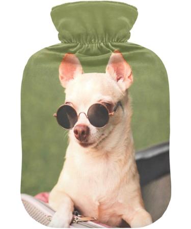 Shop Naanle Funny Chihuahua Heat Bottle 2L Transparent Warm Water Bottle for Pain Relief & Therapy | Hot & Cold Hand & Feet Warmer - Buy Online on GoSupps.com