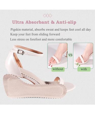 Pigskin High Heel Cushion Inserts for Women - 3/4 Invisible Self-Adhesive Insoles for Dress Shoes Sandals & Boots - Arch Support Anti-Slip Ultra-Absorbent - Apricot (Size 8-9 - Buy Online on GoSupps.com