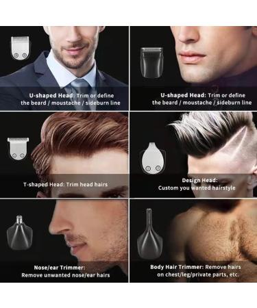 Haokry Beard Trimmer - 6 in 1 Cordless Grooming Kit for Men | Waterproof Hair Clippers Electric Shaver & Nose/Ear Trimmer - Buy Online on GoSupps.com