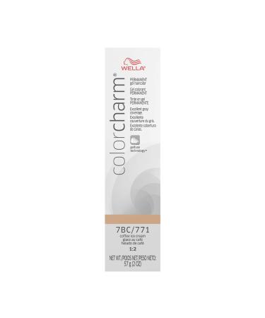 COLORCHARM Permanent Gel Hair Color for Gray Coverage 7bc Coffee Ice Cream