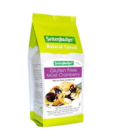 Seitenbacher Gluten Free Muesli Cranberry Natural Cereal, 13.2 Ounce