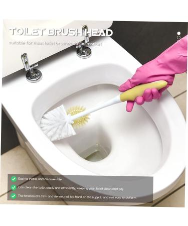 Solustre 3-Pack Toilet Brush Replacement Heads - White Plastic Cleaning Brushes for Thorough Toilet Bowl Care - Buy Online on GoSupps.com