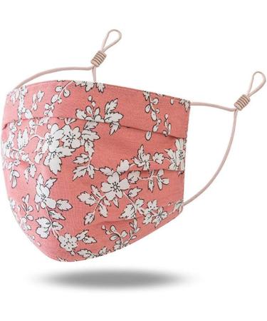 5/8PCS Women Cute Face_Protection_Mask Adult Girls Floral Print Design Adjustable Earloops Cotton Washable Skin Care 5pcs-a - Buy Online on GoSupps.com