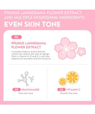 Japan Sakura Face Cream Face Moisturizer for Women Anti Aging Face Cream for Moisturize and Smooth Fine Lines Anti Wrinkle Cream with Vitamin C and Sakura Extract Facial Cream for All Skin Type - Buy Online on GoSupps.com