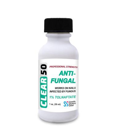 CLEAR 50 Anti-Fungal, 1% Tolnaftate, Anti-Fungal Nail Gel, Fingernail and Toenail Fungus Medication, Liquid Antifungal for Discolored Toe Nails and Finger Nails