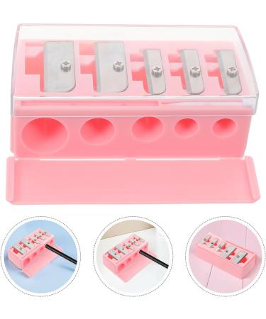 Homoyoyo Lot de 2 Taille-crayons 5 Trous pour Maquillage Manuel avec Couvercle Pointes Longues Compatible Crayons L vres et Sourcils Format Poche Couleur Rose Outil - Buy Online on GoSupps.com