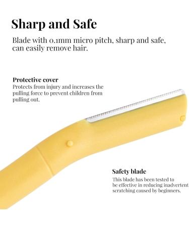 Pisamhid Eyebrow Razor Set - 8 Ergonomic Facial Razors with Protective Covers for Eyebrows Shaving & Dermaplaning - Buy Online on GoSupps.com