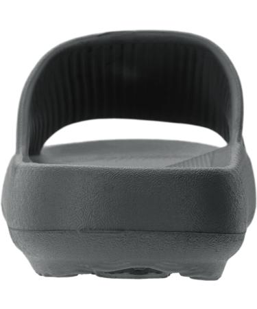 Joomra Arch Support Slides for Women & Men | Recovery Sandals for Plantar Fasciitis | Pain Relief Cushion Slippers - Deep Grey Thick Sole Size 7.5-8.5 Women/6-7 Men - Buy Online on GoSupps.com