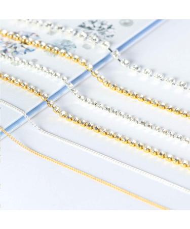 Nail Chains Set - 4 Packs of 24 Gold & Silver Metal Punk Pendant Ornaments for Nail Art DIY - Women's Nail Supplies - Buy Online on GoSupps.com