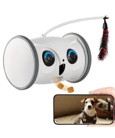 SKYMEE Owl Robot,Pet Camera Treat Dispenser Interactive Toy for Dogs Cats with Remote Phone App Control (Only 2.4G WiFi) for Women