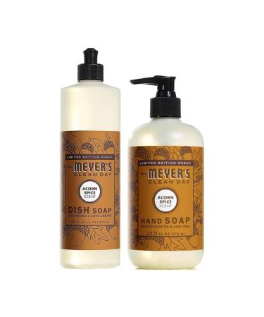 Mrs. MEYER'S Clean Day Variety 1 Liquid Hand Soap Acorn Spice 12.5 OZ 1 Liquid Dish Soap Acorn Spice 16 OZ 1 CT Variety Pack