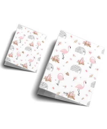 Personalized OLGS U-Book & Vaccination Pass Covers | 3-Part Set - Fantastic Flamingo Design for Kids | Custom Examination Booklet & Passport Holder - Buy Online on GoSupps.com