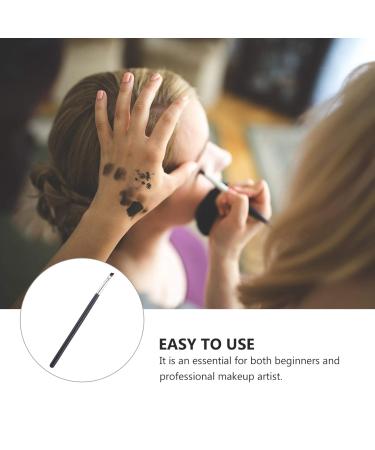12th Angled Eyebrow Brush - Portable Cosmetic Makeup Applicator for Eyebrows Eyeshadow & Foundation | Travel-Friendly Wooden Brush - Buy Online on GoSupps.com