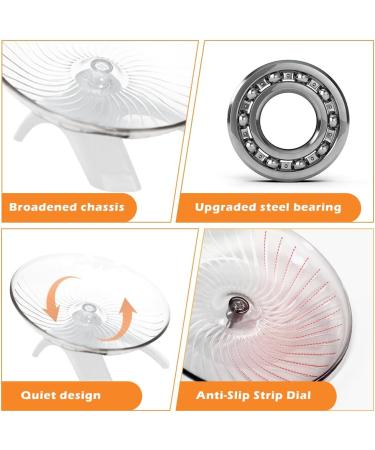 Silent Hamster Wheel 5inch Hermit Crabs Wheel Toy Hamster Running Wheel Playing Toy Hamster Exercise Sports Wheel Cage Decoration for Gerbils Squirrels Guinea(Grey) - Buy Online on GoSupps.com