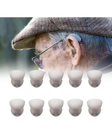 10 Pack Hearing Aid Domes - 10mm Universal Silicone Earplugs & Couplings for Amplifiers - Black Replacement Set - Buy Online on GoSupps.com