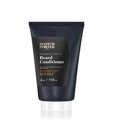 Scotch Porter Restorative Leave-In Beard Conditioner for Men | Deeply Conditions, Softens & Shines | Formulated with Non-Toxic Ingredients, Free of Parabens, Sulfates & Silicones | Vegan | 4oz Bottle
