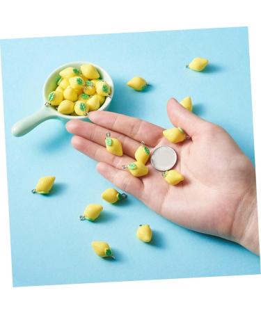 COOLHIYA 10pcs Lemon Pendant Fruit Charm Mini Charms Hawaiian Party Favors Lemon Beads Dangle Charms Yellow Lemon Charms Fake Lemon Model Jewelry Making Charms Resin Connector The Summer - Buy Online on GoSupps.com