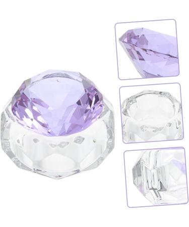 Ipetboom Manicure Cups Nail Art Crystal Cup Purple White Crystal Glass With Cover Nail Art Liquid Cup - Buy Online on GoSupps.com