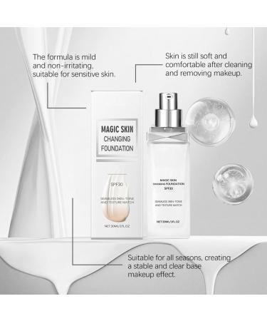 Color Changing Foundation Skin Changing Foundation Full Coverage Concealer Foundation - Warm Waterproof Foundation for Women Old Woman Mom - Buy Online on GoSupps.com