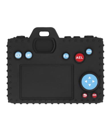 Shop Black Camera-Shaped Baby Bite Ring | Dishwasher-Safe Silicone Sensory Development Textured Fun for Toddlers - Buy Online on GoSupps.com
