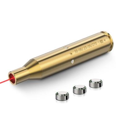 MidTen 30-06/25-06/270 Bore Sight Laser Red Dot Cartridge bore Sighter with 3 Batteries
