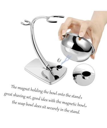 Classic Shaving Kit - Badger Hair Brush Soap Bowl & Stand | Ideal Men's Gift - Double Edge Razor Compatible - Buy Online on GoSupps.com