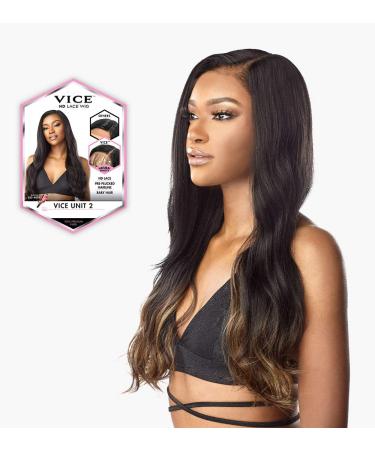 Sensationnel Vice Lace Front Wig - HD Transparent Lace, Pre-Plucked Hairline, 5 Deep Part - Vice Unit 02 (1B) - Buy Online on GoSupps.com