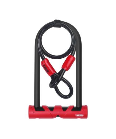 Abus ironing lock Ultimate 420 + USH holder + fuse cable Cobra 10/120 - bicycle lock set - Abus -security level 12 - black/red black 23 cm single - Buy Online on GoSupps.com