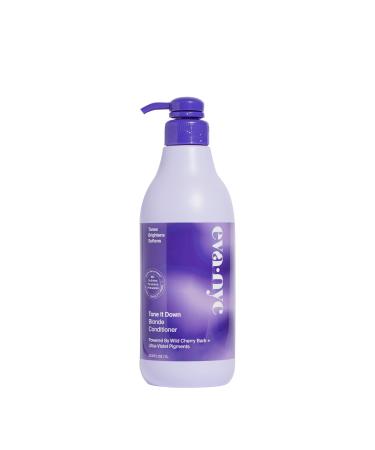 Eva NYC Tone It Down Blonde Hair Conditioner  Purple Conditioner for Eliminating Brassy Yellow Tones  Conditioner Toner for Blonde Hair & Color-Treated Hair  Hair Moisturizer  1L 33.81 Fl Oz (Pack of 1)