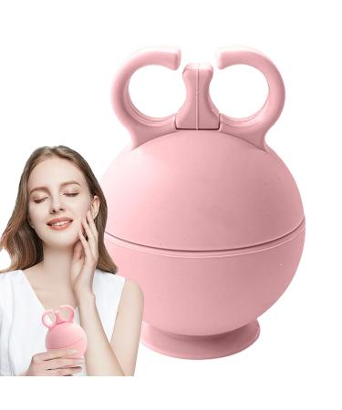 Ice shape for the face ice cream facility ice ball with a round face-ice-shaped ball-facial ice shape scooter ice face scooter made of silicone brush cold reusable for women pink