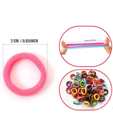100 Pcs Seamless Cotton Baby Hair Ties for Girls - Multicolor Toddler Hair Elastics Ponytail Holders (10 Colors) - Buy Online on GoSupps.com