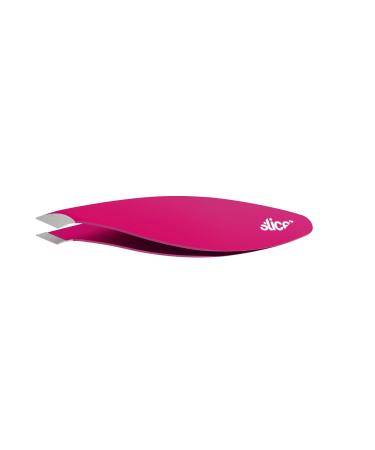 Slice 10463 Combo Tip Tweezer  Slanted & Pointed  Extra Wide Grip  For Fine Hair & Eyebrow Design  Pink 1 Pack Pink