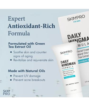 Face Cream for Men - Anti-Aging & Anti-Wrinkle Moisturizer with Green Tea Extract - All Skin Types - Day & Night Care - 2 Oz - Buy Online on GoSupps.com
