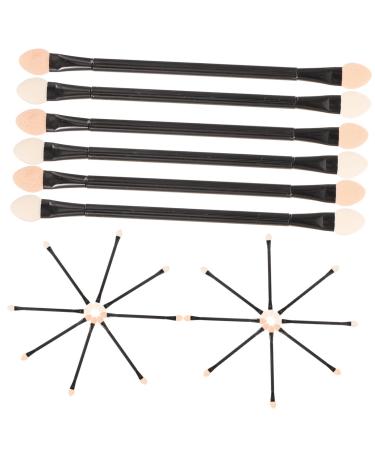 FOMIYES 30pcs Disposable Eye Shadow Stick Smudge Brush Double Sided Miss