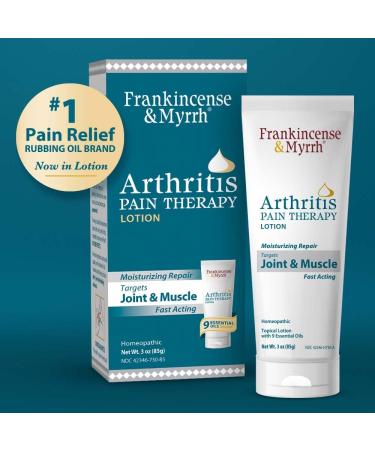 Frankincense & Myrrh Arthritis Pain Therapy Lotion - Fast Acting Relief Cream, Hydrating Skin Repair - 3oz - Buy Online on GoSupps.com