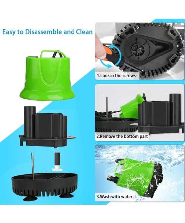 Aveal 850GPH 60W Submersible Water Pump Anti-Drying Fountain Water Pump Ultra Quiet Pond Pump Outdoor Fountain Pump for Aquarium Pump Fish Tank Pump with 5.9ft Power Cord 4 Nozzles(60W) - Buy Online on GoSupps.com