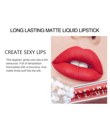 PICKX Long Lasting Matte Liquid Lipstick Set - Waterproof & Sweatproof Velvet Lipstick Gift Box (12 Colors) - Buy Online on GoSupps.com