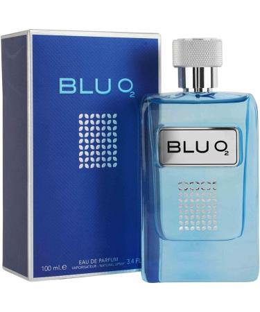 Blu O2 Imported Long Lasting Men Perfume Citrusy Aquatic & Woody Soothing Fragrance perfum | 100ml - Buy Online on GoSupps.com