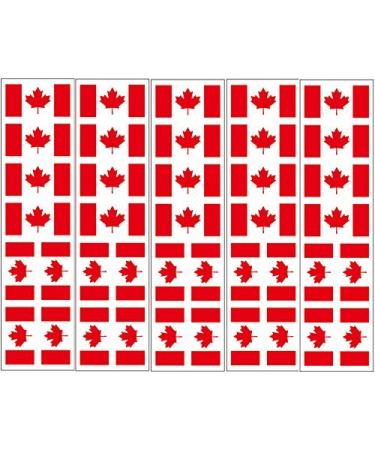 40 Removable Stickers: Canada Flag  Canadian Party Favors  Decals