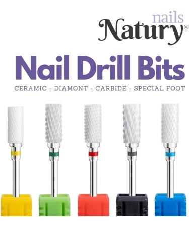 Natury Nails Ceramic Drill Bit for Nail Lathe Manicure Pedicure Nail Polish Acrylic Gel Nails Super Soft XF Grain - Buy Online on GoSupps.com