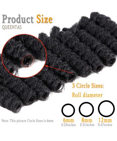 Queentas 5 Pack 10-Inch Short Curls Braids Extensions for Women - Afro Crochet Toni Curls Braid (6mm) Hair Extensions in Black - Buy Online on GoSupps.com