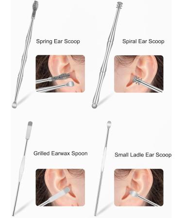 13PCS Ear Wax Removal Tools with Light & Storage Case - Portable Ear Spoon Earpick Cleaning Kit for Kids & Adults - Buy Online on GoSupps.com