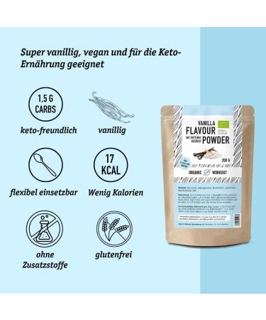 Organic Vanilla Taste Powder | Delicious Flavor Without Artificial Sweeteners | Versatile for Food & Drinks | Organic Workout Series - Buy Online on GoSupps.com