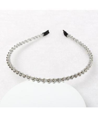 Cuizhiyu 4PK Slim Beaded Headbands for Women - Non Slip Woven Headband - Gold & Silver Hair Bands for Girls - Buy Online on GoSupps.com