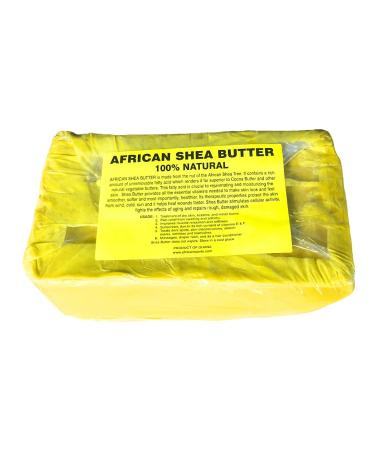 afrimports African Shea Butter 100% Natural Organic from Ghana West Africa  Yellow  5 lb.